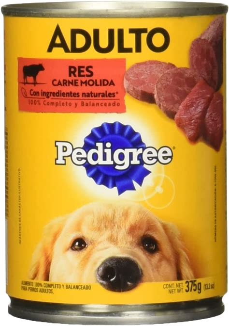 Pedigree Alimento Para Perros Adultos Sabor Res Carne Molida 375 Gr Paquete De 24 Latas