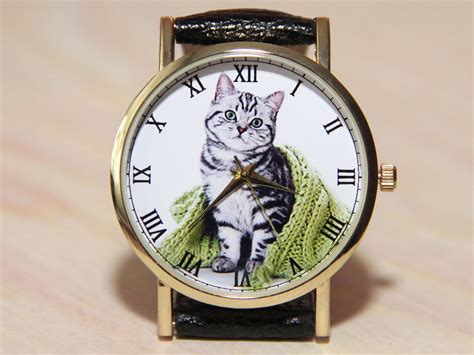 wrist watch cat watch a cat in a blanket сat jewelry women s watch