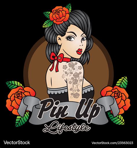 Pin Up Lifestyle Royalty Free Vector Image Vectorstock