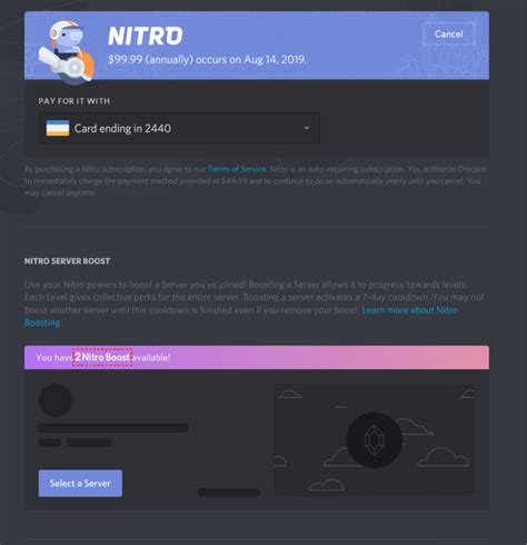 Nitro Boosting 2 Server Boosts For Users With The Yearly Nitro Sub Or