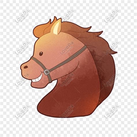 Cartoon Horse Head Material Design Png Transparent And Clipart Image