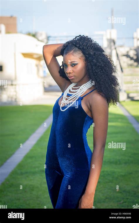 Beautiful Barbadian Model Doing A Photoshoot In Bridgetown Barbados Stock Photo Alamy