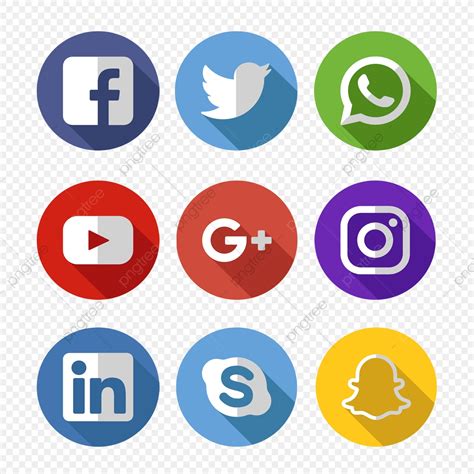 Iconos De Redes Sociales Png Imágenes Prediseñadas De Redes Sociales