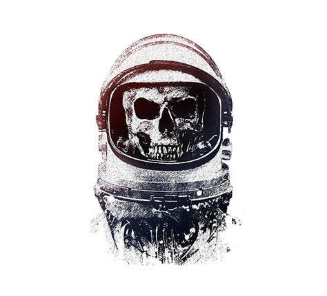 Skull Astronaut Posters By Nordkindchen Redbubble