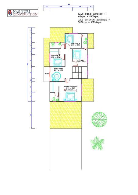 Design rumah bajet 60k 3 bilik tidur 2 bilik air 34 x27 feet. Pelan rumah 2 tingkat 5 bilik tidur 5 bilik air. Banglo ...