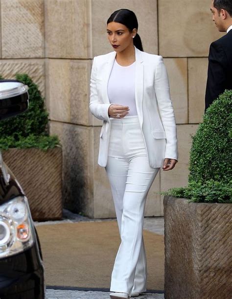 Custom Made White Womens Suits Formal Jacketpants Pants Suit Office