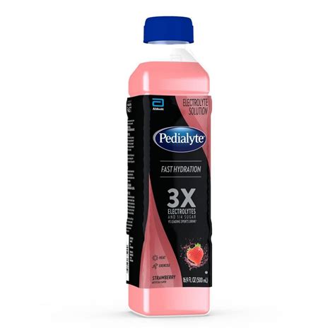 Pedialyte Electrolyte Solution Strawberry Ready To Drink Bottle Shop