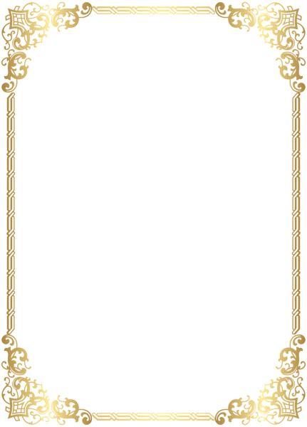 So many fancy and ornate vintage graphic frames, in all shapes and sizes! Gold Border Frame Transparent Clip Art Image | Gallery ...