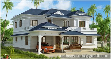 Design Luxury House 4 Bhk Kerala Style House Elevation 3074 Sqft