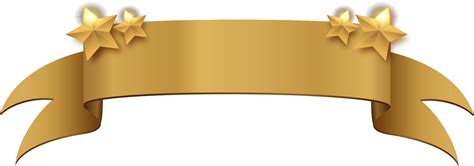 Golden Clipart Title Banner Gold Banner Ribbon Png Free Transparent