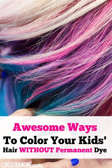 Wash Out Hair Color For Kids 3 Wash With Shampoo Temporary Colorful