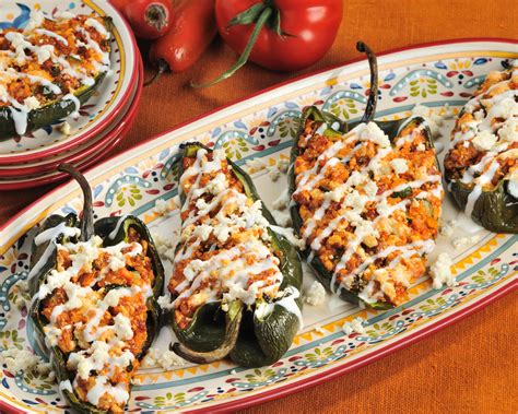 Chiles Rellenos De Queso Y Chorizo Tropical Cheese