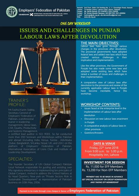 Issues And Challenges In Punjab Labour Laws After Devolution