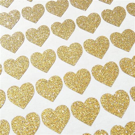 72 Gold Glitter Heart Wall Stickers Ideal For Nursery Kids Etsy
