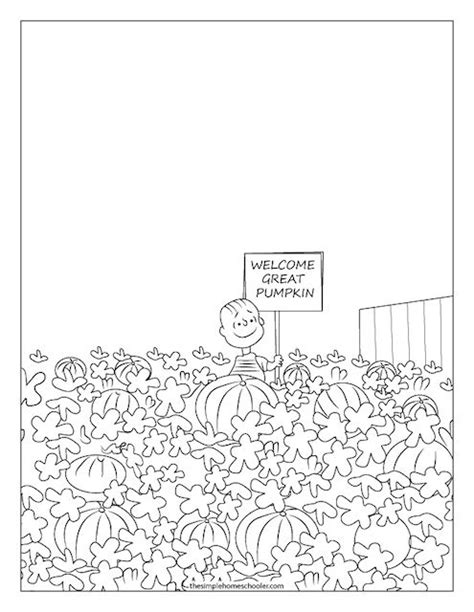 The Best Charlie Brown Halloween Printable Coloring Page Simple