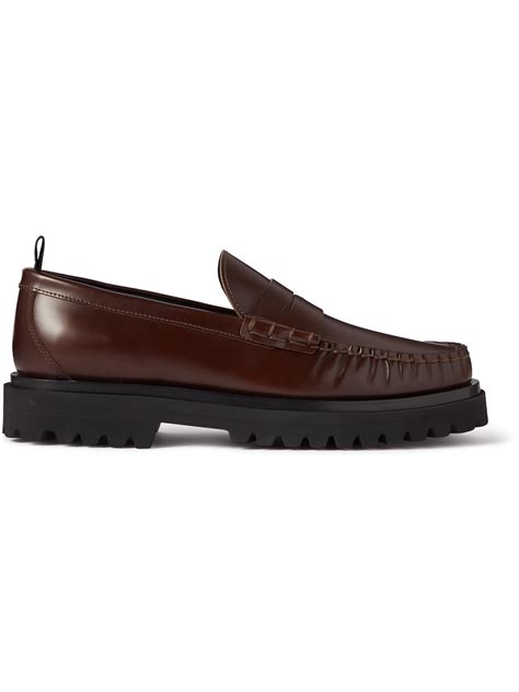 Officine Creative Leather Penny Loafers In Brown Modesens