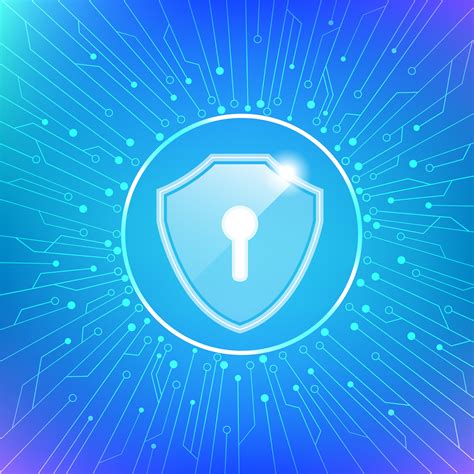 Shield With Key Hole Cyber Security Protection Icon 680367 Vector Art