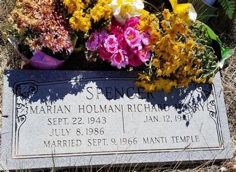 Marian Holman Spencer 1943 1986 Find A Grave Memorial