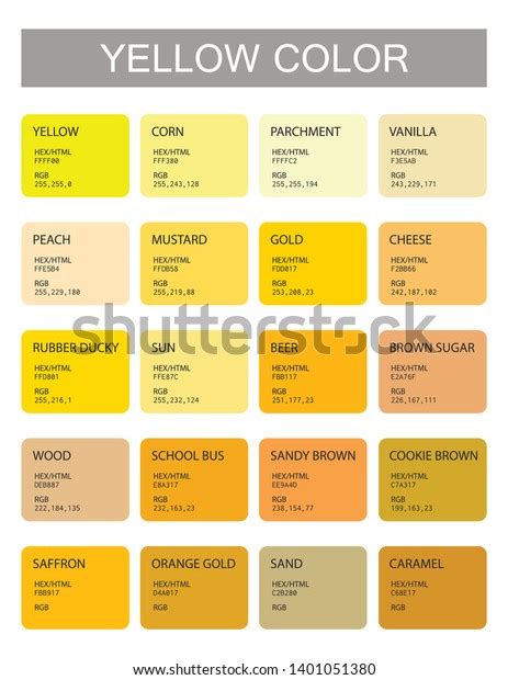 716 Names Yellow Colour Shades Images Stock Photos Vectors