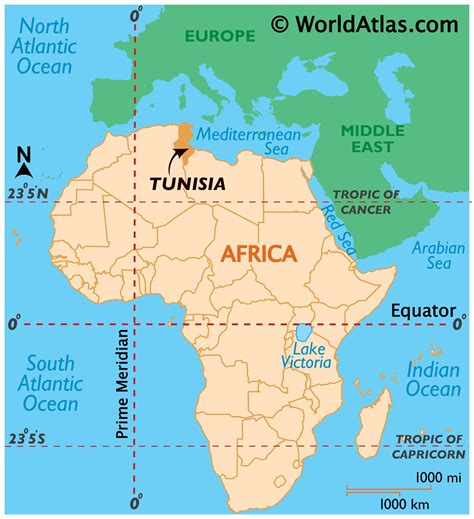 Tunisia On World Map
