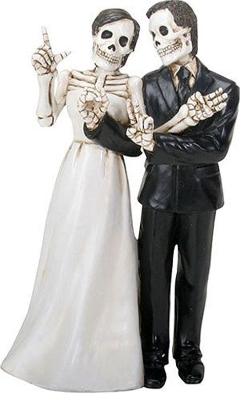 Love Never Dies Skeleton Wedding Couple Bride And Groom Figurine Decoration New Amzn T