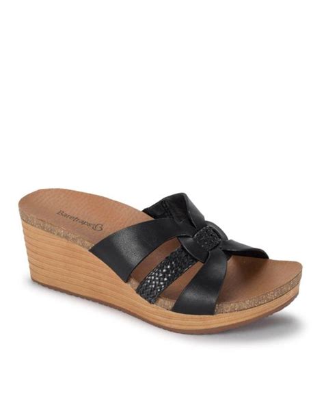 Baretraps Synthetic Yadora Wedge Slide Sandals In Black Lyst