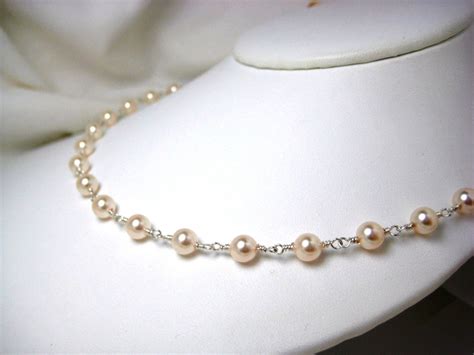 Natasha Necklace Swarovski Pearls Cream Bridal N225B09