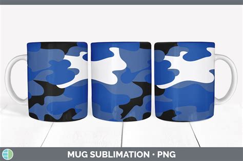 Blue Camo Mug Sublimation By Enliven Designs Thehungryjpeg