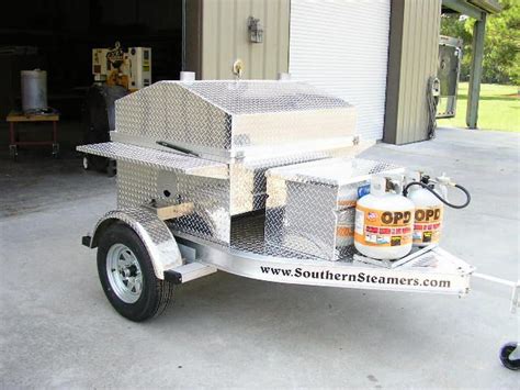 Trailer Mounted Gas Barbecue Grill Bbq Trailers Portable Smoker