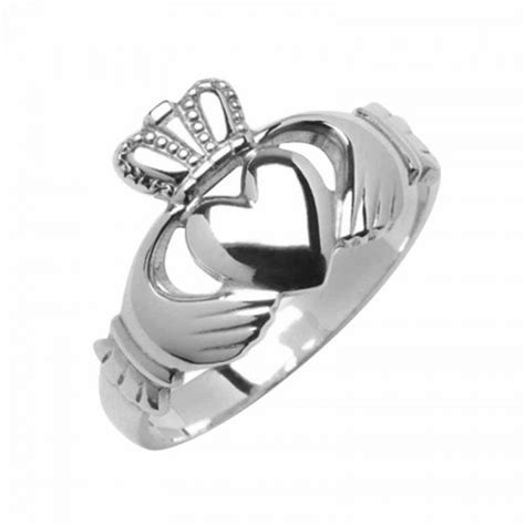 Silver Claddagh Ring | Mens Claddagh | Heart and Hands ...