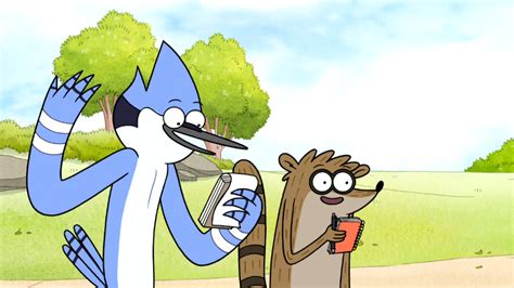 Image S6e17031 Mordecai And Rigby Singing Their Birthday Song To Muscle Man 01png Regular