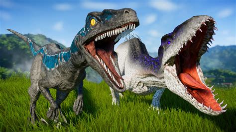Jurassic World Evolution Indoraptor Vs Blue Vs Suchomimus Dinosaurs