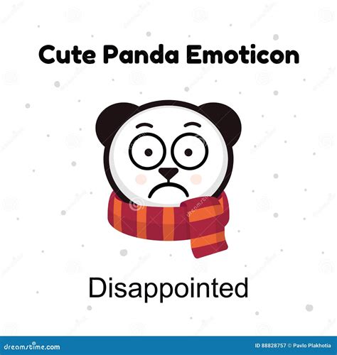 Panda Sad Emoji Chinese Bear Sadness Or Disappointed Emotion Isolated