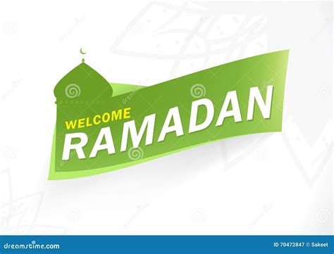Welcome Ramadan Greetings Background Stock Vector Illustration Of