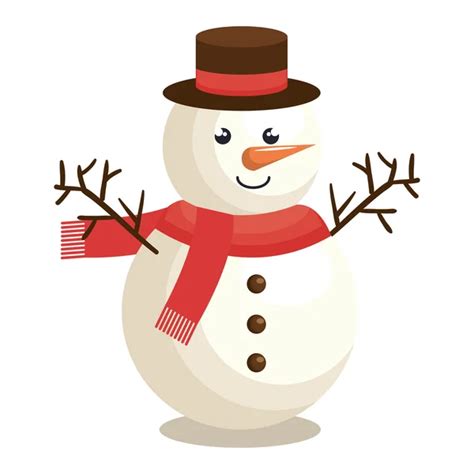 Merry Christmas Snowman Character — Stock Vector © Yupiramos 126385514