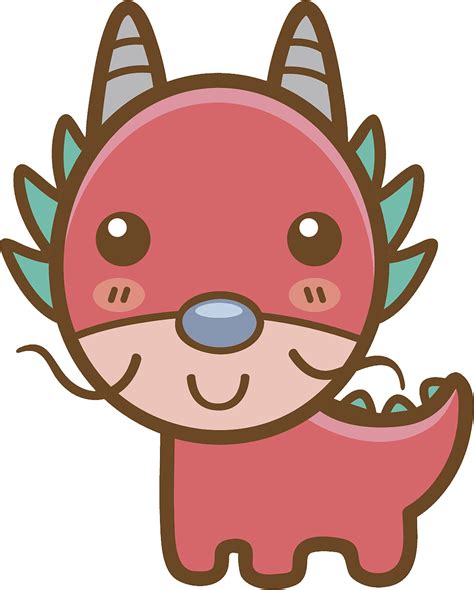 Cute Simple Kawaii Animal Cartoon Emoji Dragon Vinyl Decal Sticker
