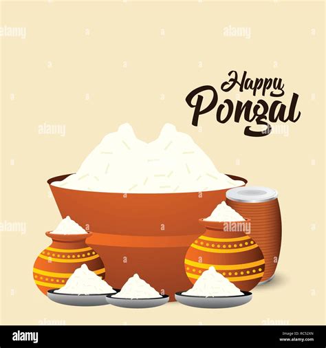 Happy Pongal Festival Background Vector Stock Vector Image And Art Alamy