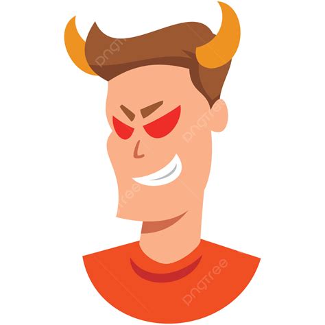 Devil Faced Handsome Man Vector Devil Faced Man Png And Vector With