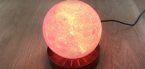 3d Printed Lithographic Moon Lamp Trendradars