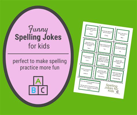 Funny Spelling Jokes The Kids Will Love With Printables