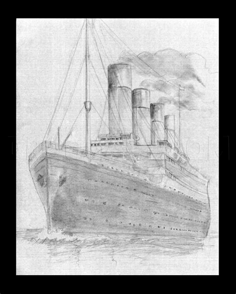How To Draw The Titanic Titanic Step By Step Drawing Guide By