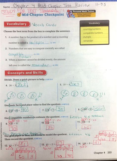 Go Math 5Th Grade Chapter 5 Mid Chapter Checkpoint - Go math 5th grade ...