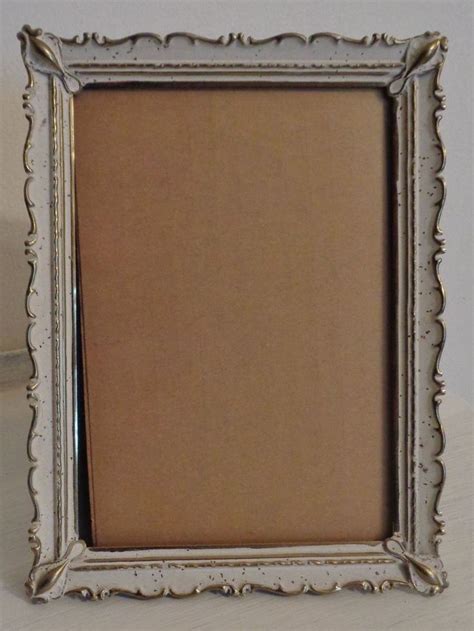 Vintage Ornate Metal Picture Framecream With Gold Accent Metal