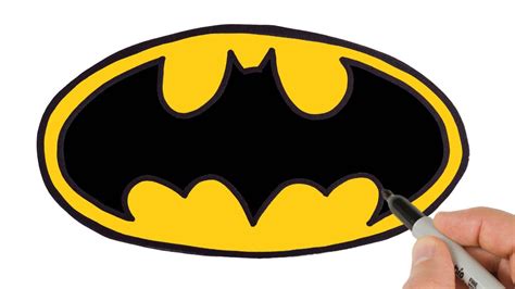 how to draw batman logo easy