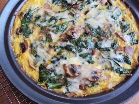 Mushroom And Spinach Quiche With Potato Crust Recipe Whisk