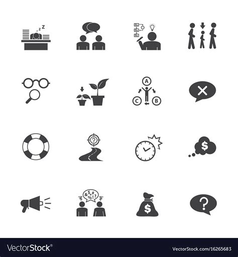 Business Icon Set Personality Traits Royalty Free Vector