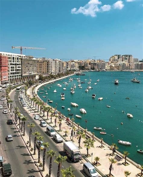 📍promenade☀️🌴in Sliema🏢🏗malta Featured Artist Adriennjuhai Malta Travel Places To Visit