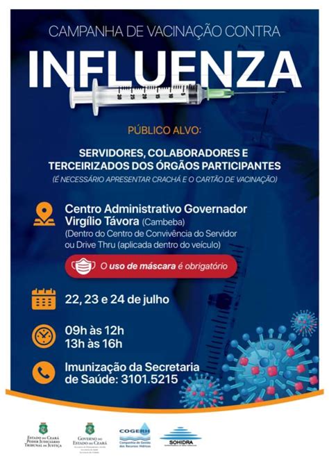 Campanha De Vacinação Contra A Gripe Atenderá Servidores Do Cambeba Governo Do Estado Do Ceará