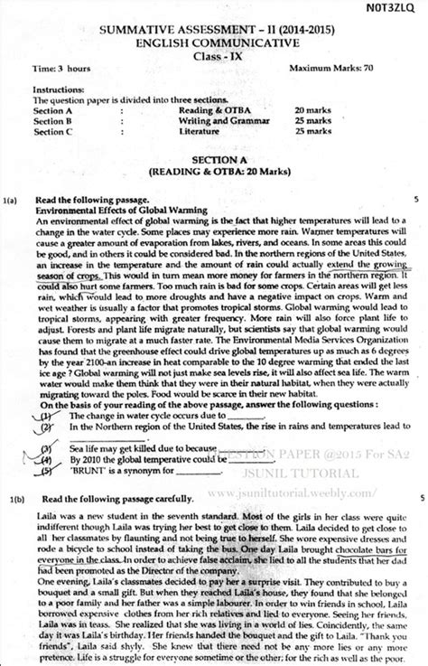 Also, be sure not to pick research essay topics solely on what's trending. English class 9 Question Paper@2015 For SA2 - JSUNIL TUTORIAL CBSE MATHS & SCIENCE