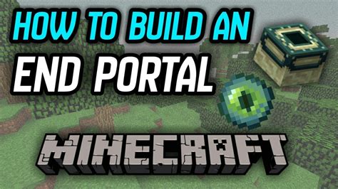 How To Build An End Portal In Minecraft Bedrock Java Youtube